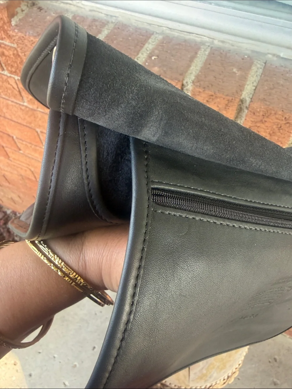 🖤Vintage Authentic Coach Black hobo hippie Bag with palladium hardware K3H-913